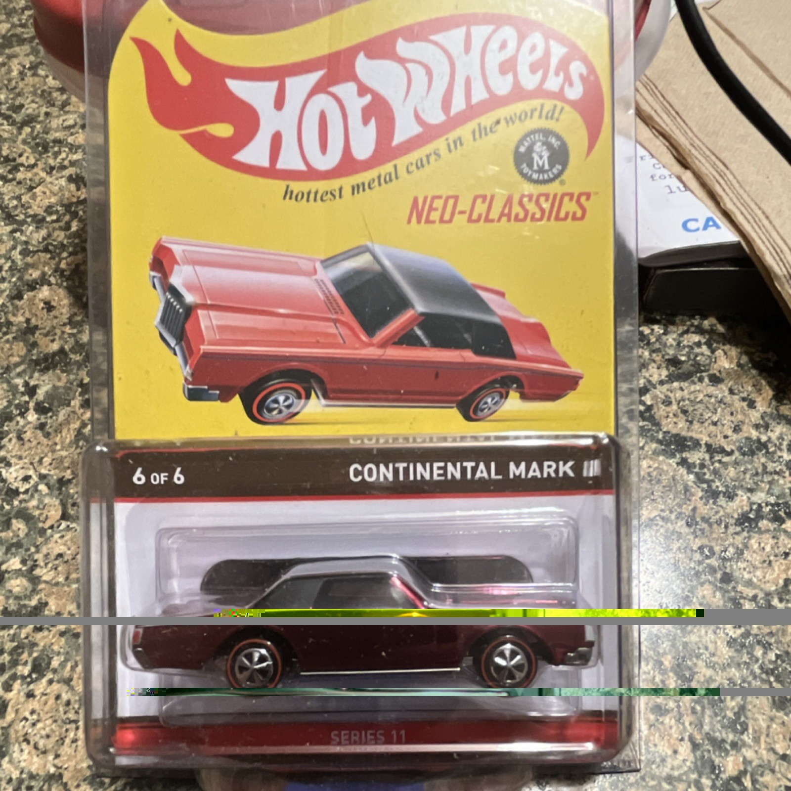 Hot Wheels Neo-Classics 1969 Lincoln Continental Mark III 1:64 Diecast Burgundy