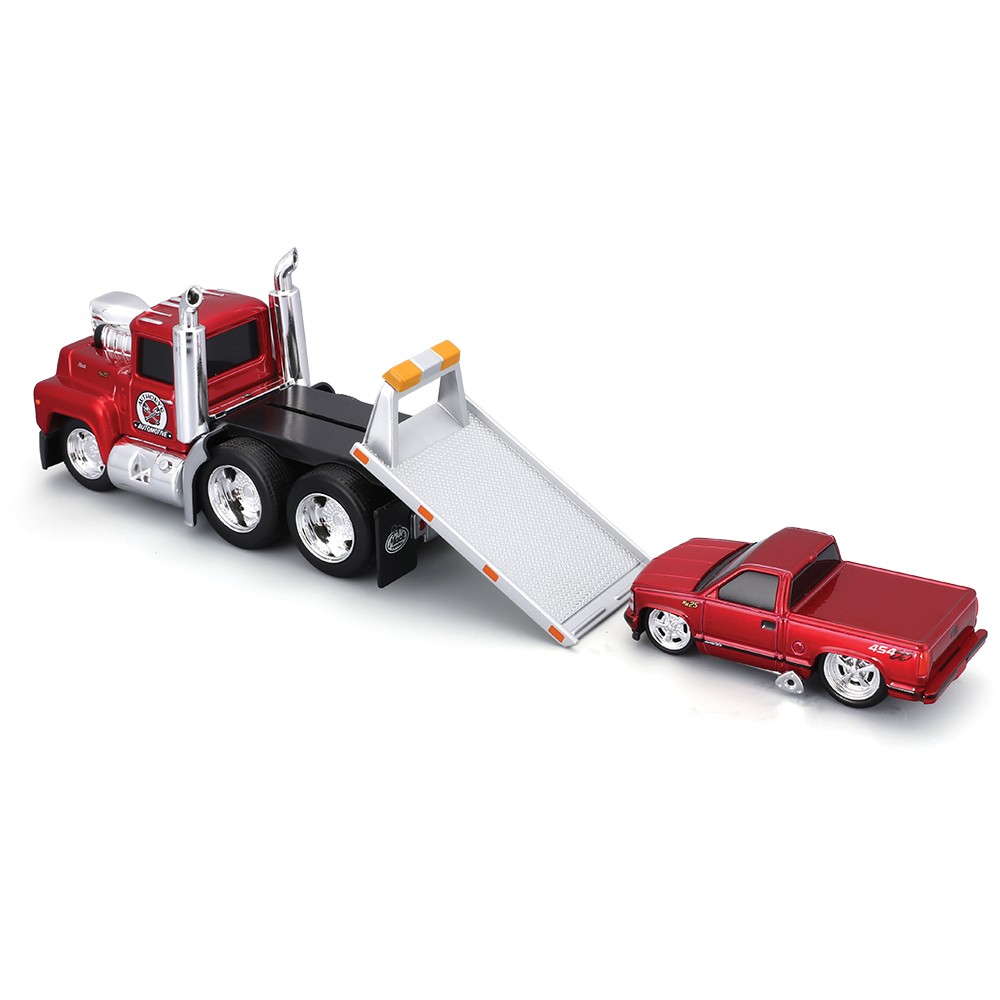 1980 MACK R685ST Flatbed & 1993 Chevy 454 SS – Muscle Transports