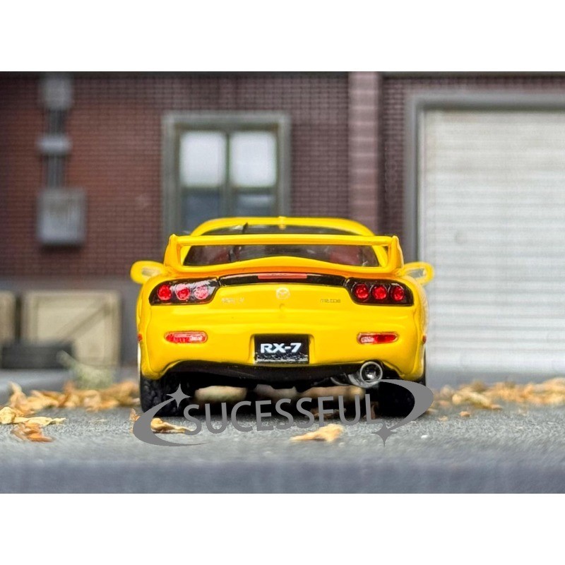 1/64 Scale JDM Mazda RX7 FD3S A-Spec Yellow Diecast Metal Car Model FH