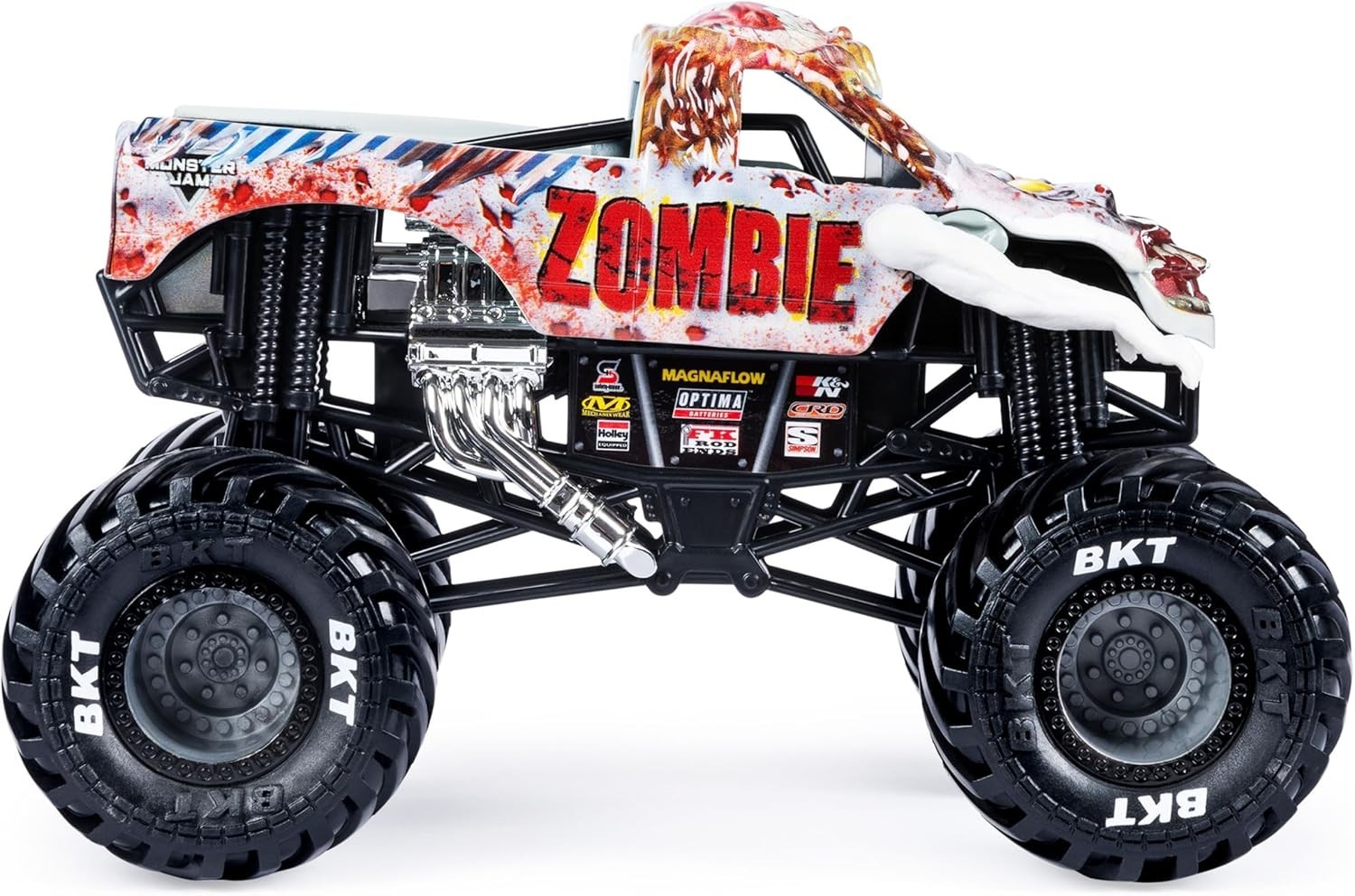 Official Zombie Monster Truck, Collector Die-Cast Vehicle, 1:24 Scale, Kids T…