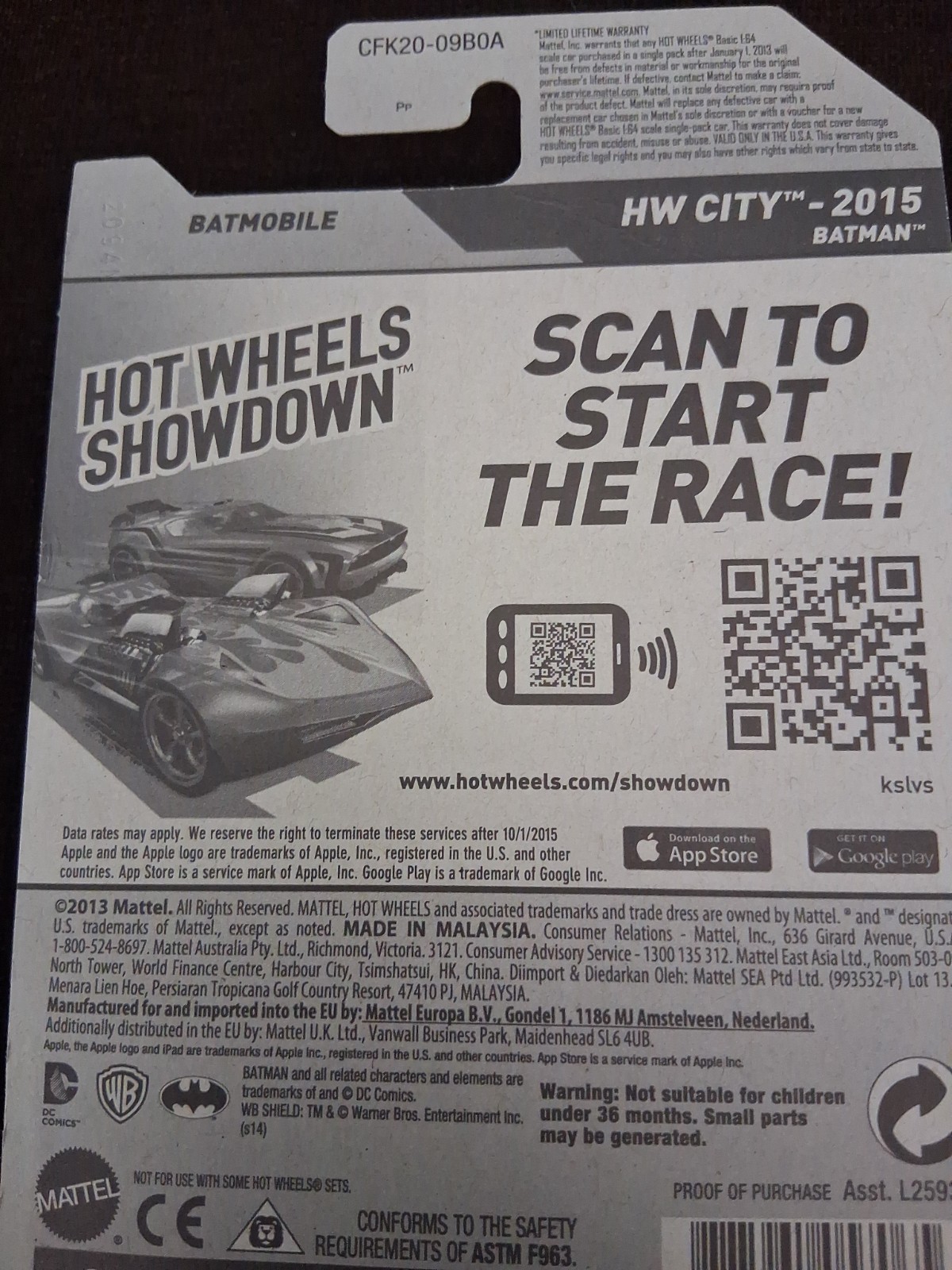 2014 2- 2013 The Dark Knight Batman Hot Wheels 2- Batmobiles Also Hot Wheels