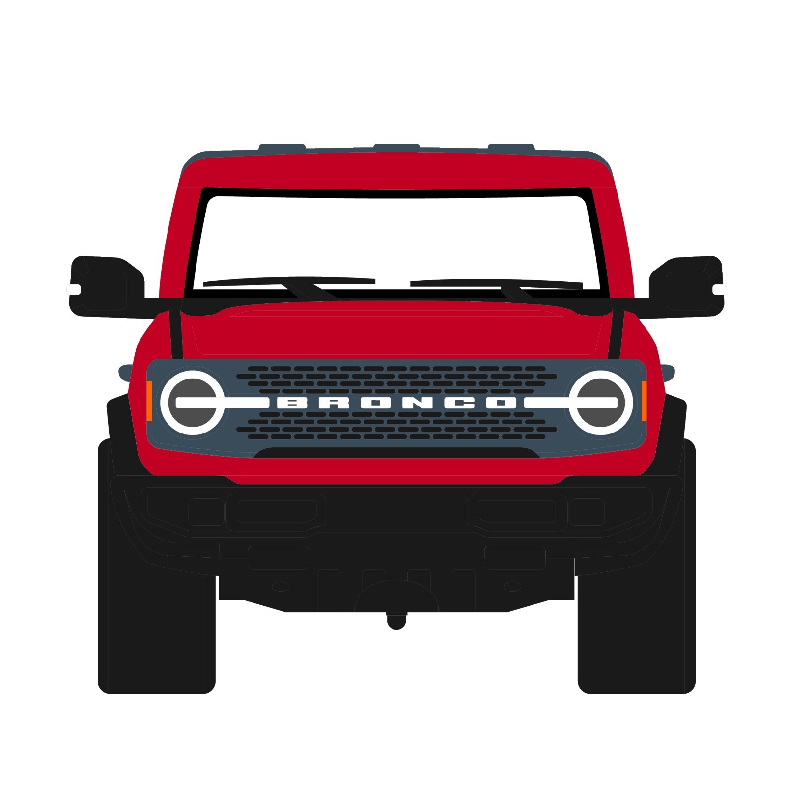 2024 Ford Bronco 4-Door Badlands – Red 1:64 Scale Model – Greenlight 68070C