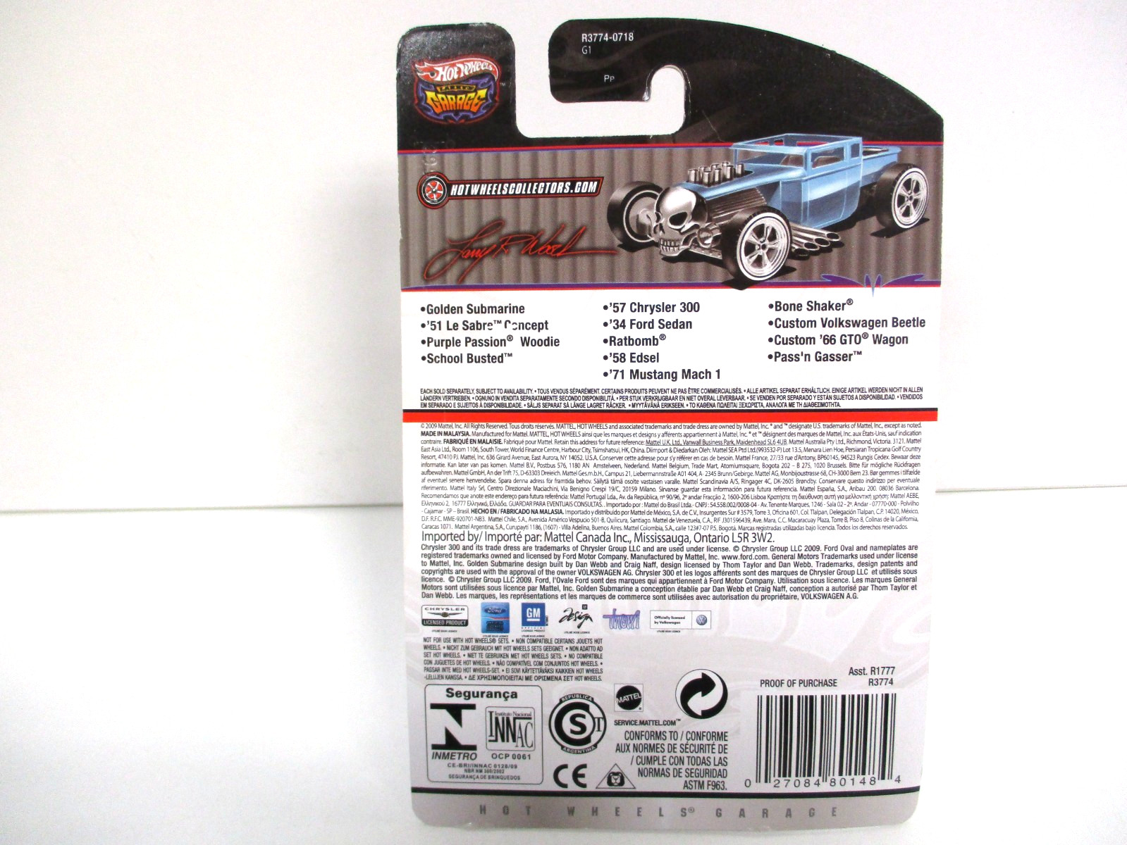 HOT WHEELS – LARRY’S GARAGE – BONE SHAKER CUSTOM RAT ROD PICKUP – REAL RIDERS