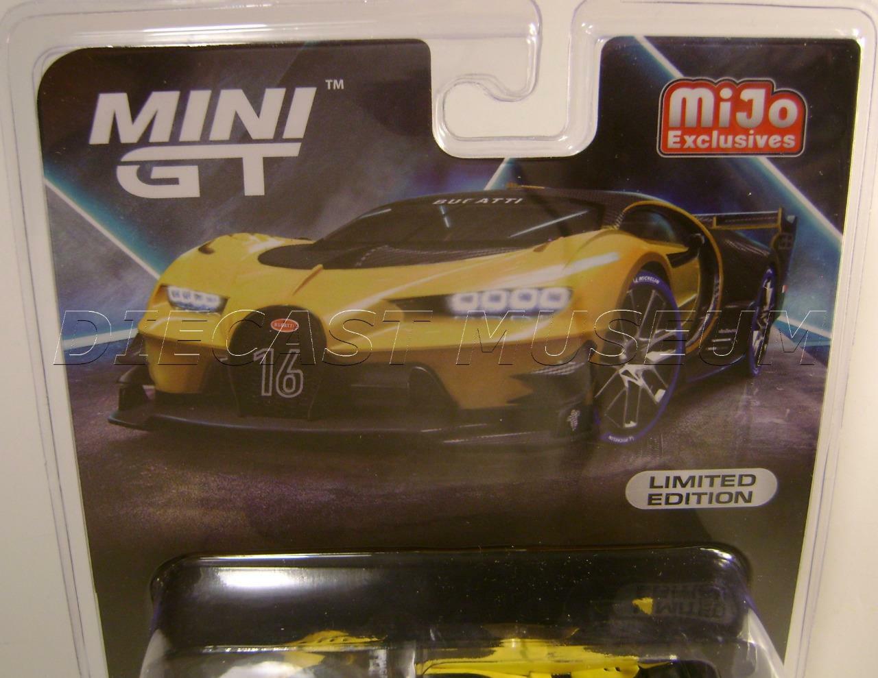 BUGATTI VISION GRAN TURISMO YELLOW MIJO TSM MODEL MINI GT DIECAST 2022