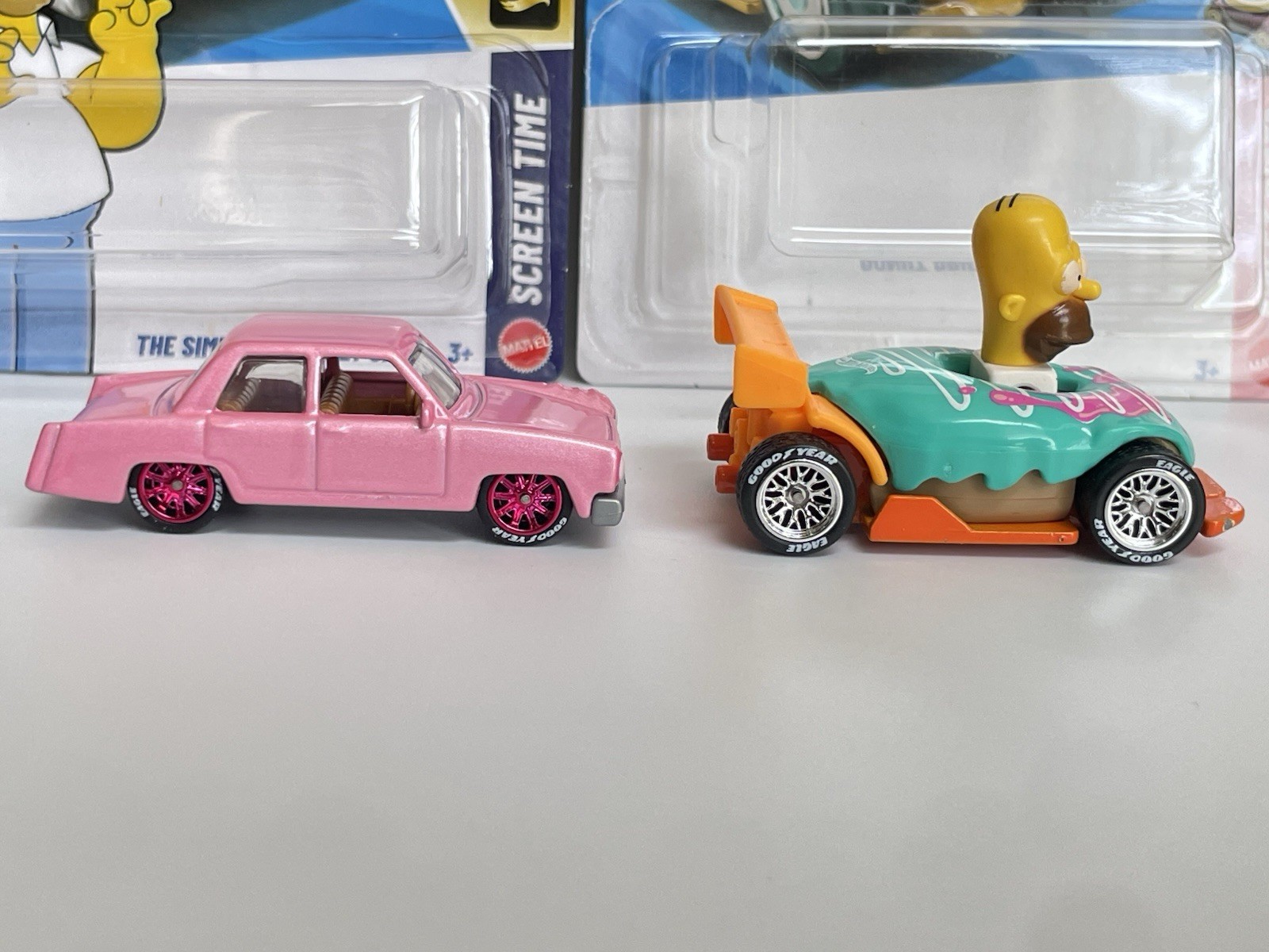Hot Wheels The Simpsons Family Car + Homer Donut Drifter – CUSTOM WHEEL SWAP