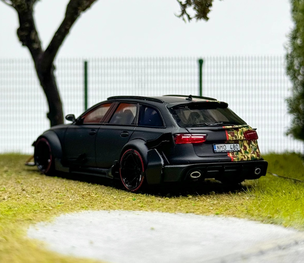 JEC 1:64 Black RS6 Widebody Wagon DTM Sports Model Diecast Resin Car