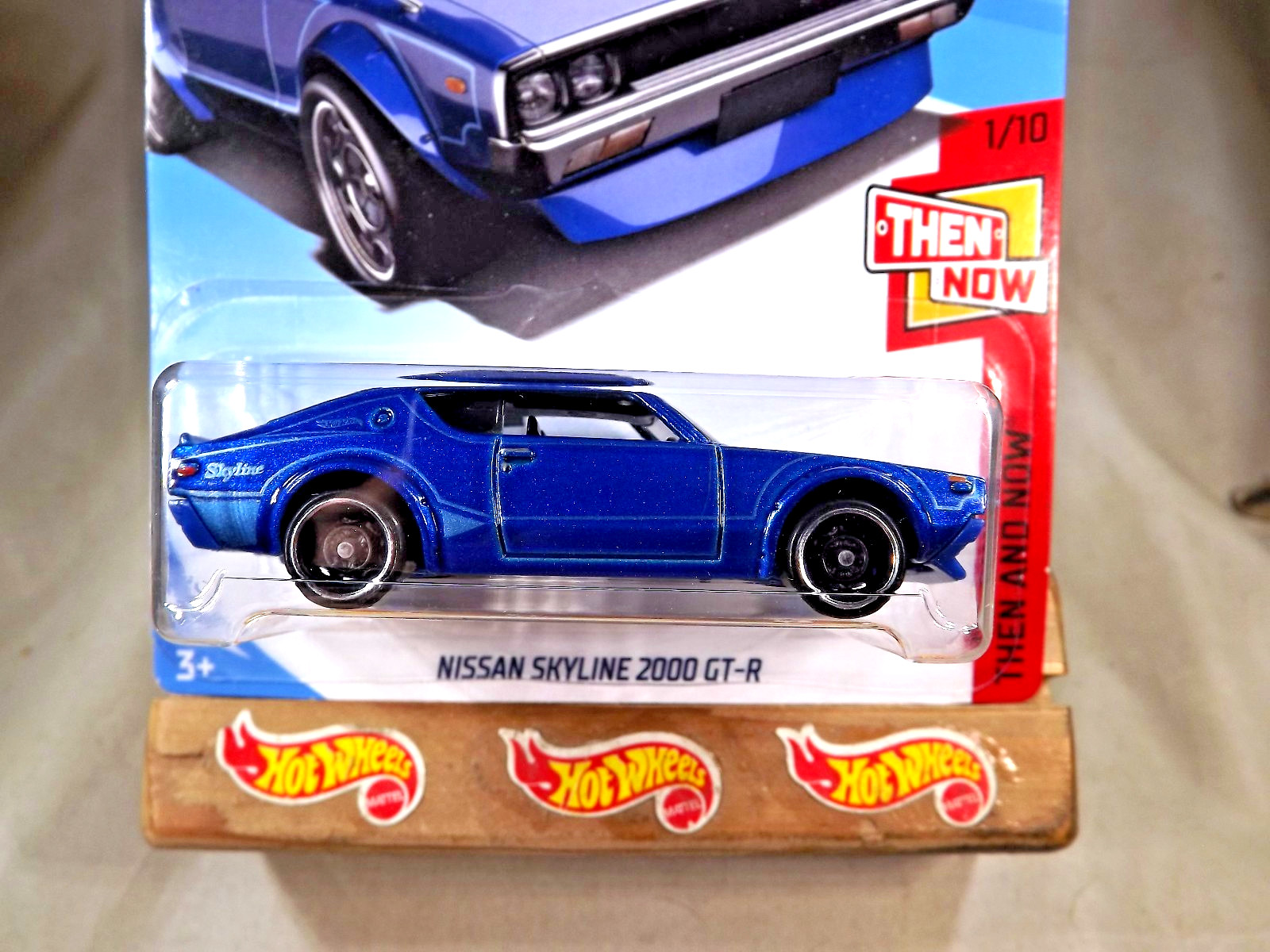 2018 Hot Wheels #118 Then and Now 1/10 NISSAN SKYLINE 2000 GT-R Blue w/BlkDD8Sp