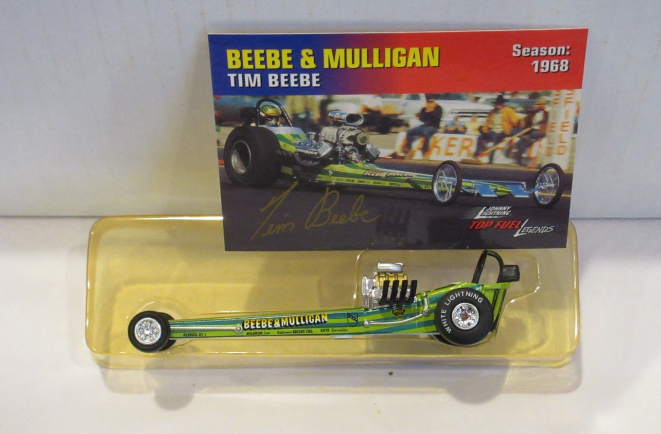 JOHNNY WHITE LIGHTNING NHRA LEGENDS TIM BEEBE & MULLIGAN 1968 TOP FUEL DRAGSTER