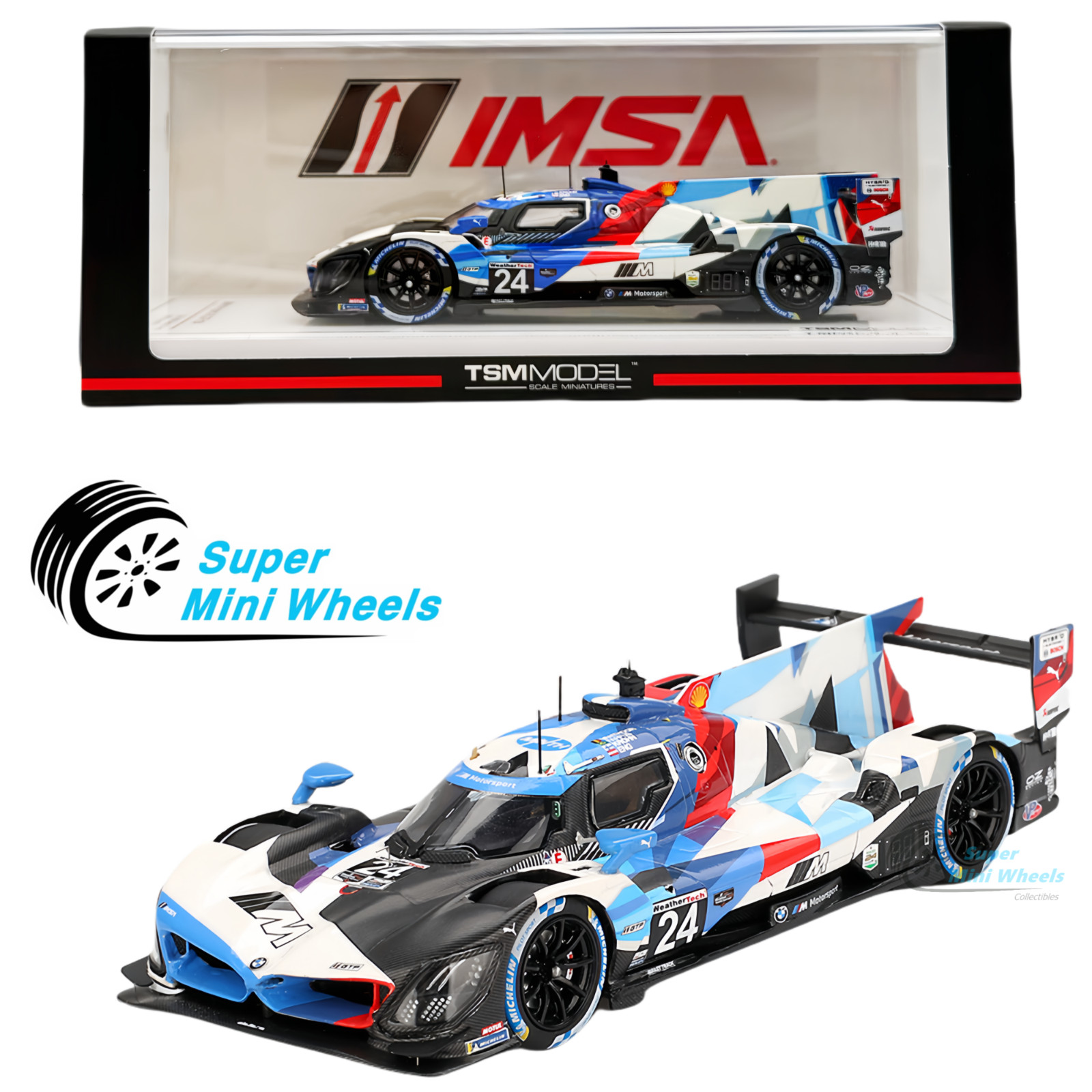 TSM-Model 1:43 BMW M Hybrid V8 GTP #24 BMW M Team RLL 2024 IMSA Daytona 24 Hrs