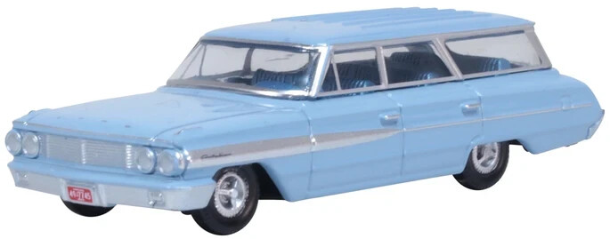 Oxford 1964 Ford Country Sedan Light Blue 1/87 HO diecast