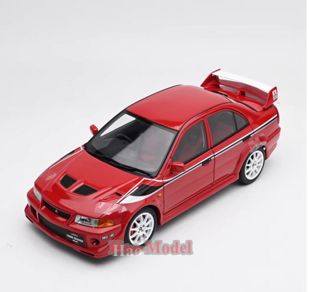 MotorHelix 1/18 Mitsubishi Lancer EVO 6.5 Alloy Diecast Model Car White/Red Gift