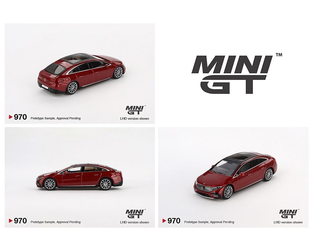 Mini GT Mercedes-Benz EQS 580 4MATIC Red Metallic #970 1/64