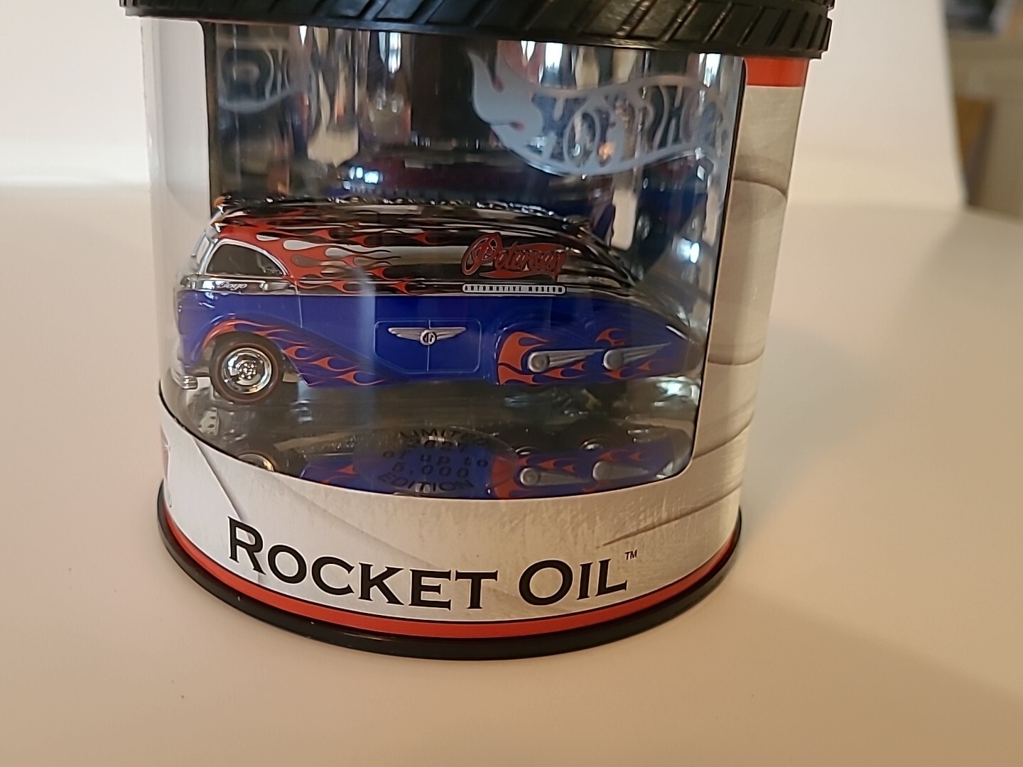Hot Wheels 2004 Petersen Automotive Museum Oil Can Rocket Oil Tanker Blue