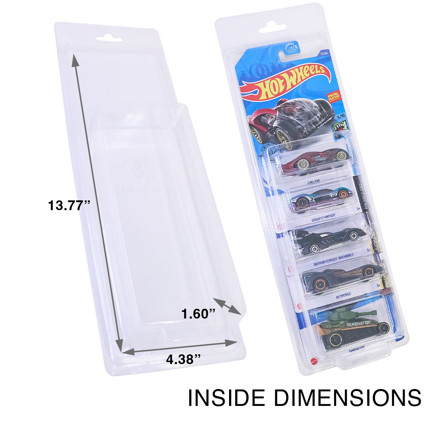 Protector Case for 5-Pack Hot Wheels Mainline Individual 5 Car Clamshell Display