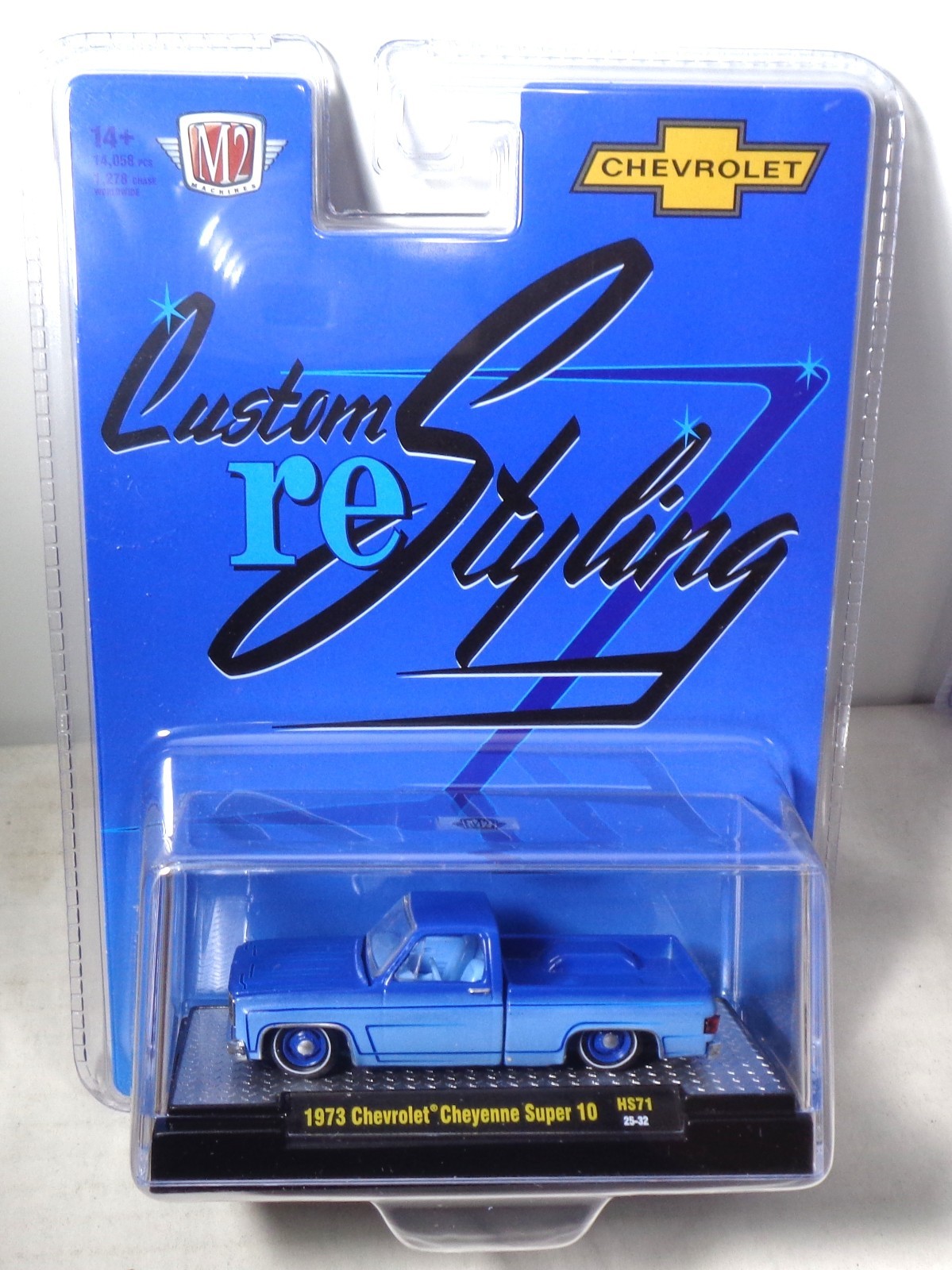 1973 Chevy Cheyenne Super 10 Restyling HS71 Limited Edition Hobby Exclusive Blue