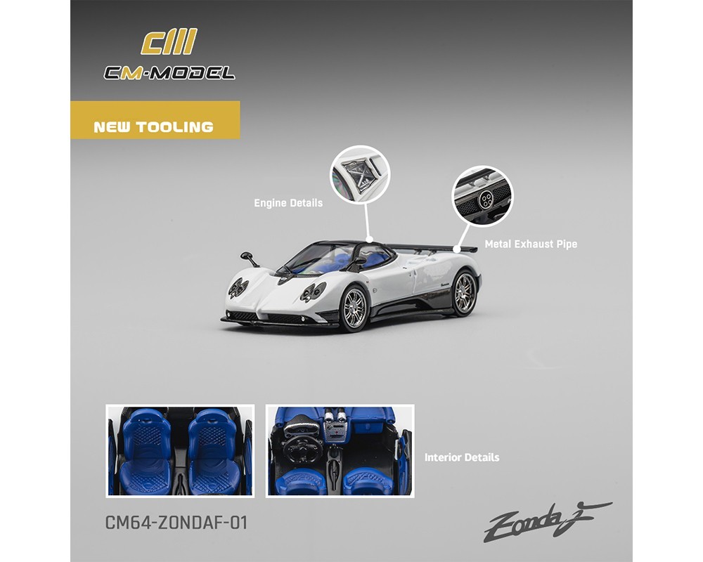CM Model Pagani Zonda F Pearl white 1/64