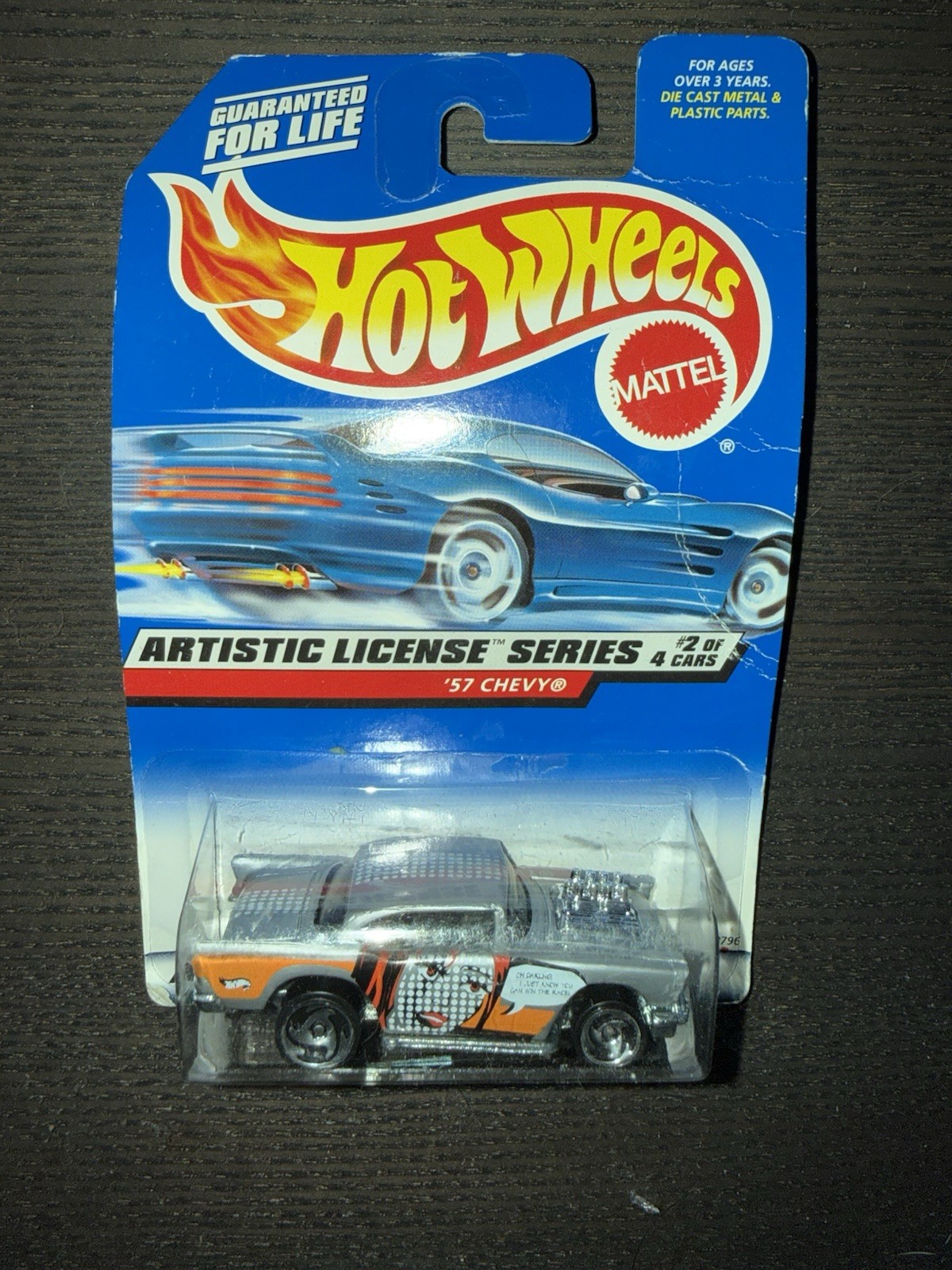 Hot Wheels Artistic License Series 1957 ’57 Chevy 1:64 Diecast Silver Unopened