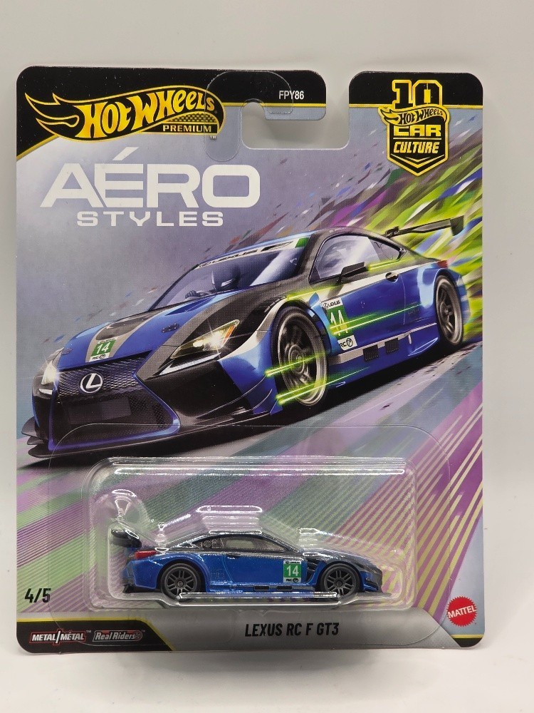 Hot Wheels 2026 Car Culture Aero Styles – Lexus RC F GT3 IN PROTECTOR