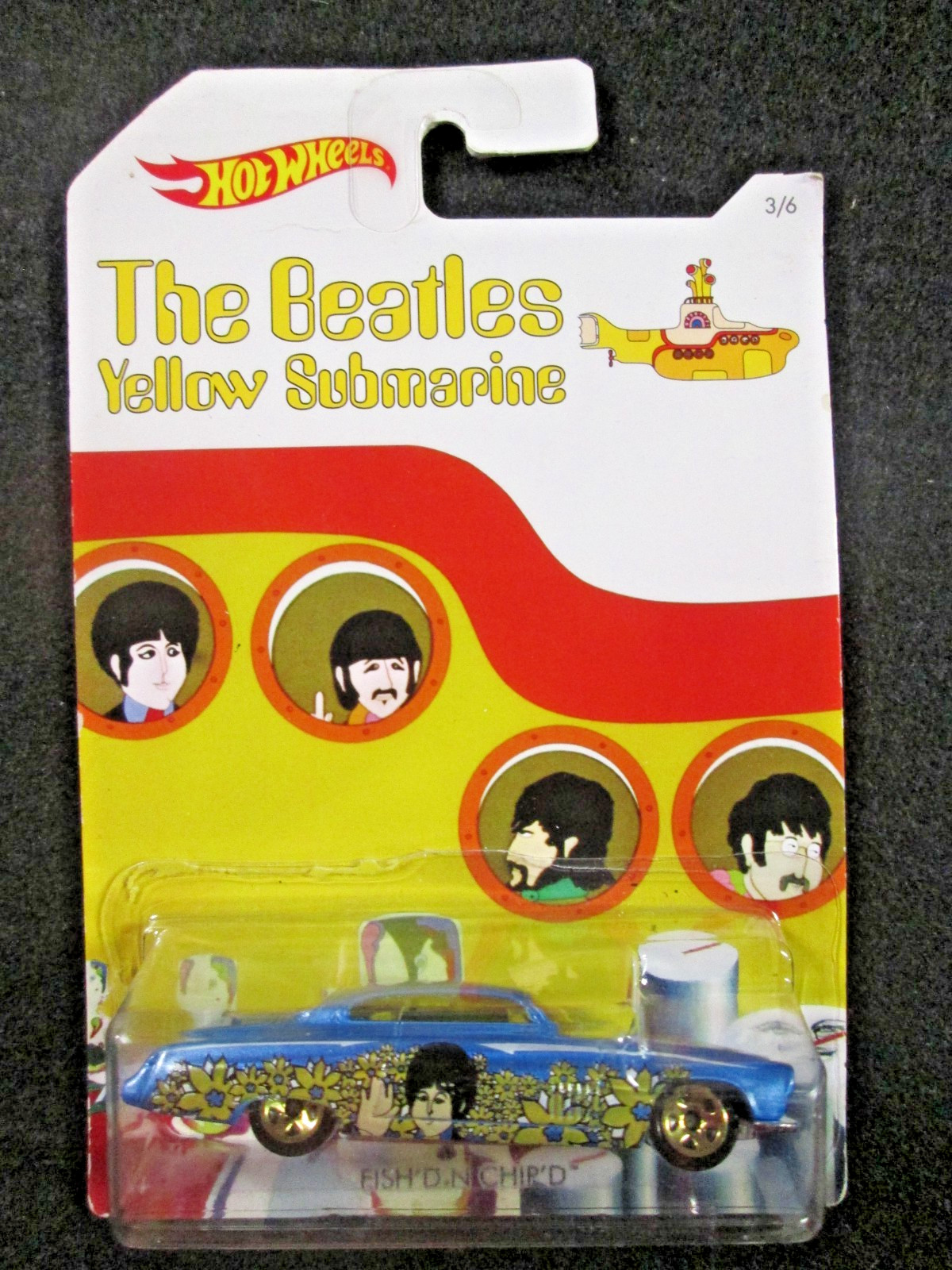 Hot Wheels 50th Anniversary The Beatles Yellow Submarine Full Set Of 6