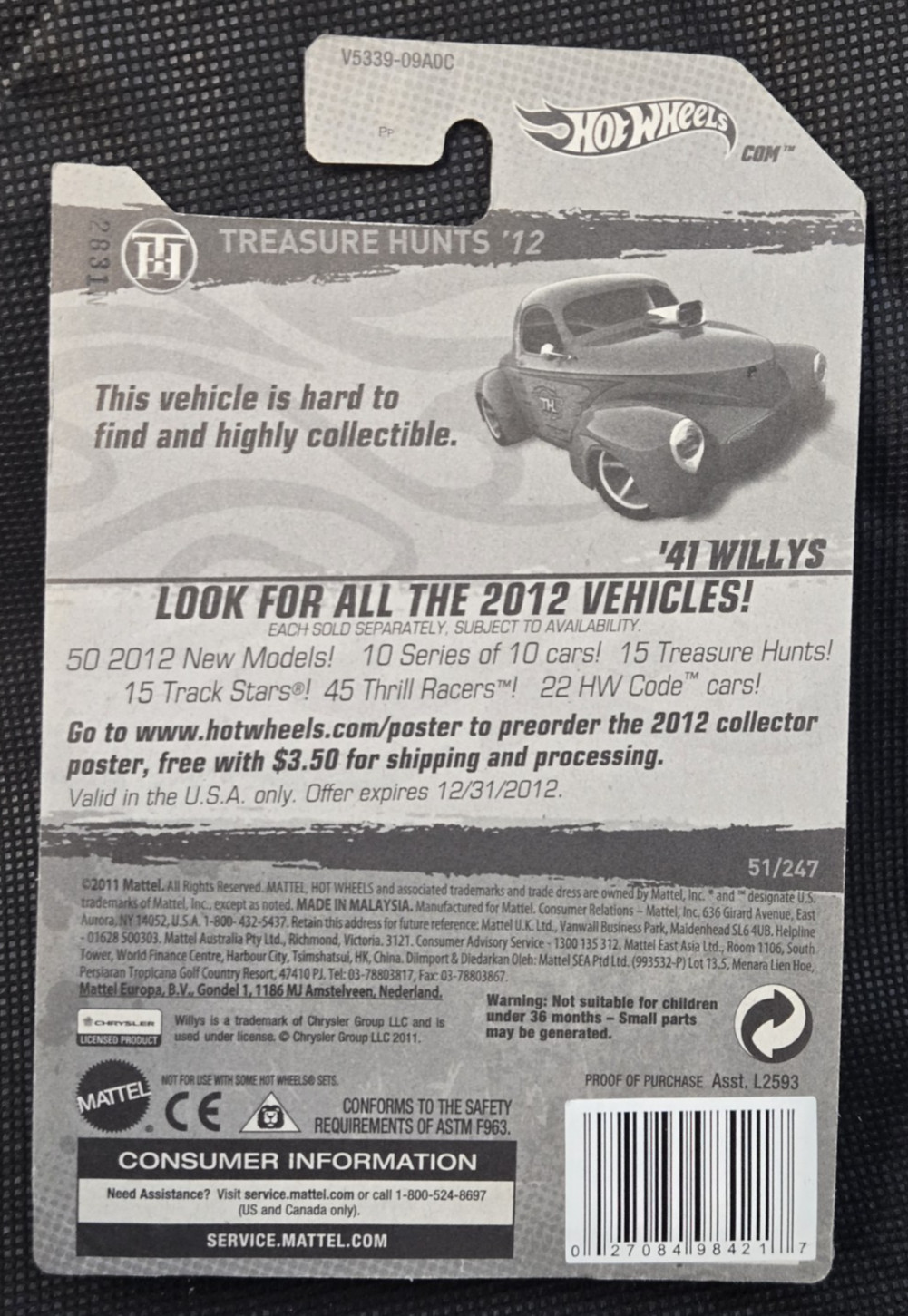 2012 Hot Wheels ’41 Willys Treasure Hunt