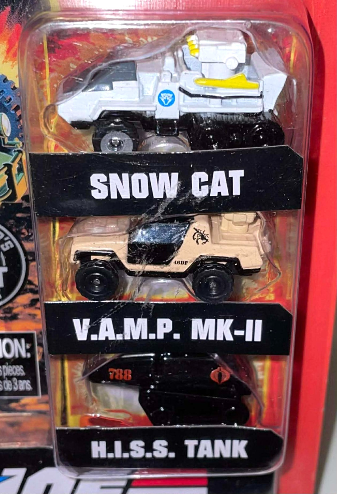Jada Nano Hollywood Rides GI JOE 1:87 Diecast 3 Pack MOC VAMP Snow Cat HISS Tank