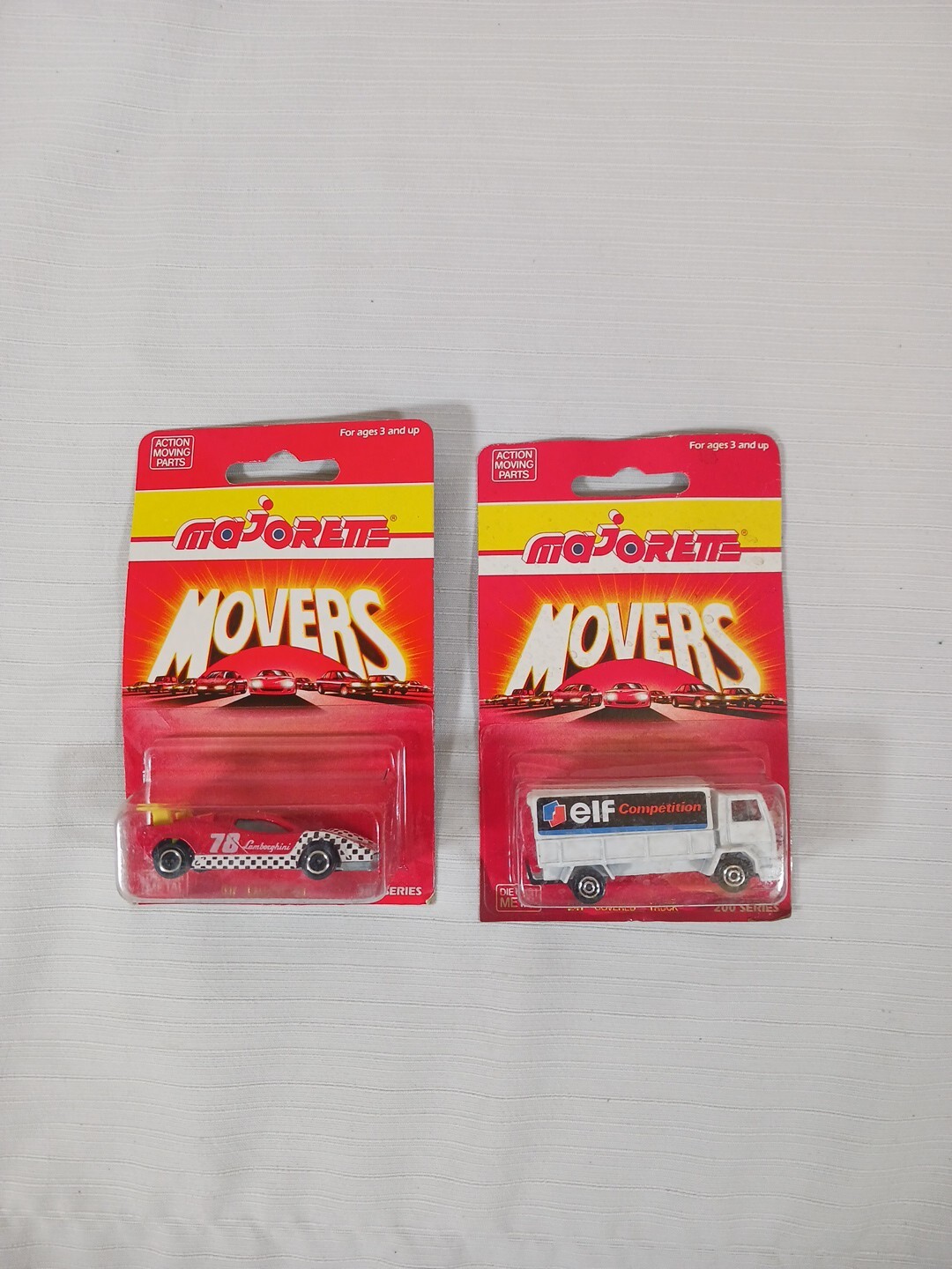 Lot of Two Vintage Majorette Diecast Cars, NIB Lamborghini & Volvo Truck