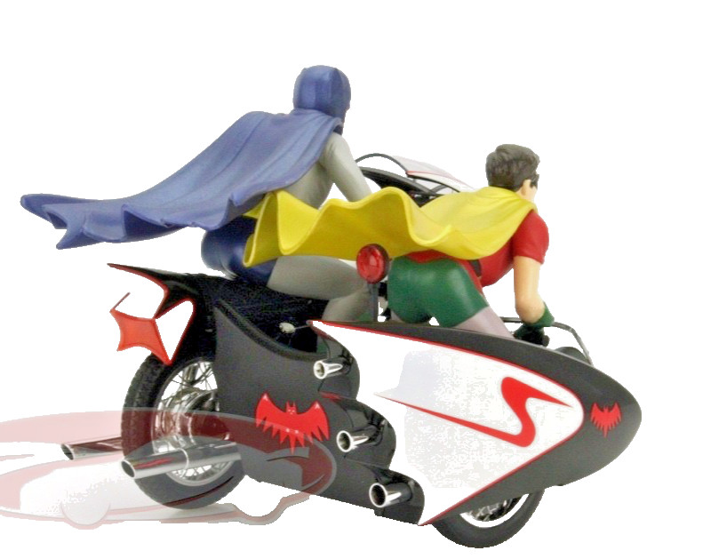 Hot Wheels Batman 1966 Batcycle w/Batman & Robin Diecast Elite 1:12 Unopened Box