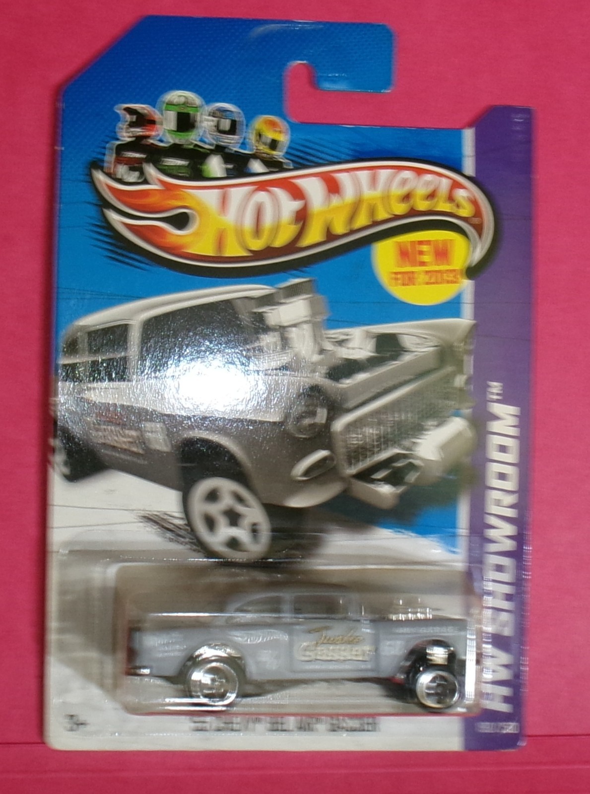 HOT WHEELS 1955 CHEVROLET BELAIR GASSER NHRA DRAGCARS LOT OF 4 MOC