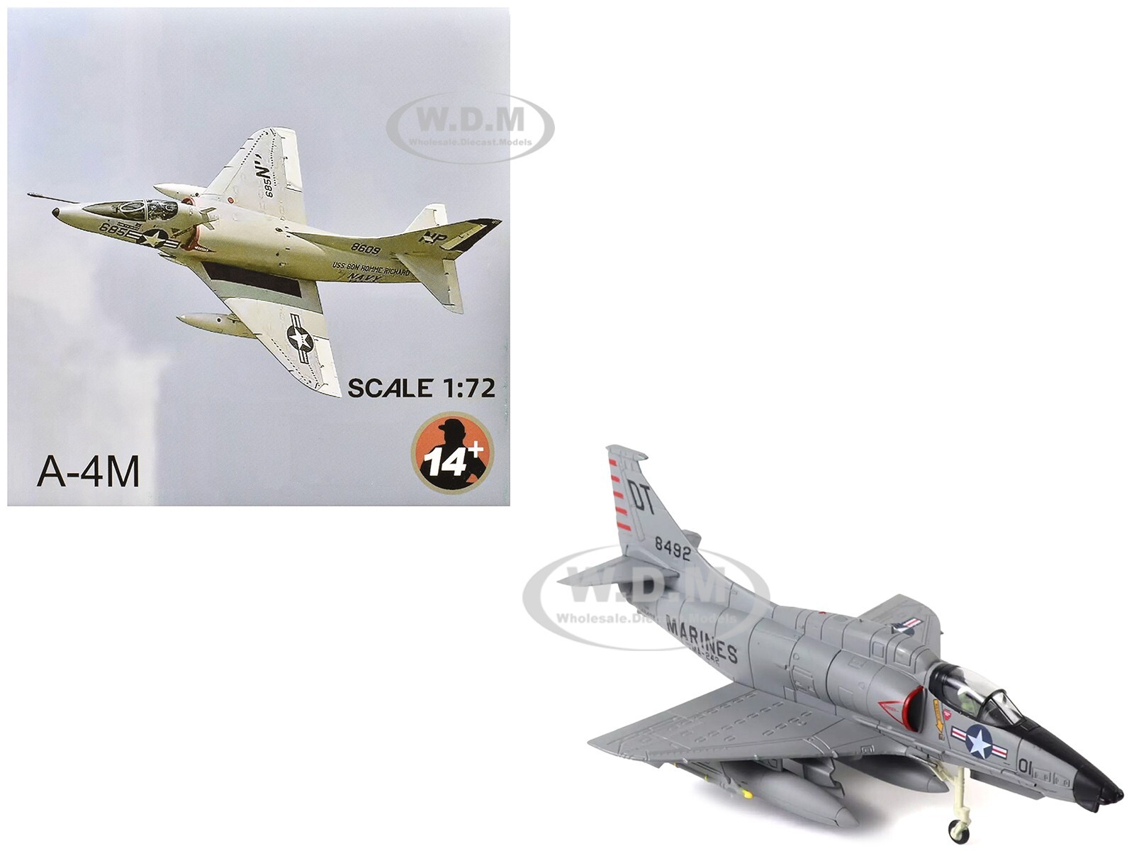 DOUGLAS A-4D SKYHAWK AIRCRAFT “VMA-242 BATS” 1/72 DIECAST MODEL FS023A