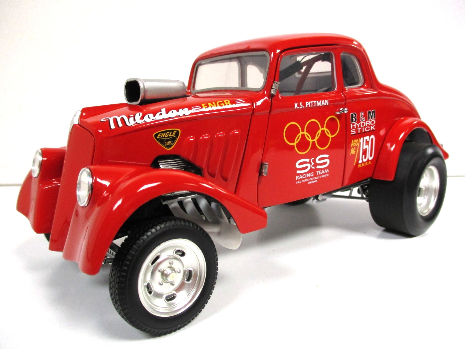 ACME – K.S. PITTMAN S&S RACING TEAM – 1933 WILLYS GASSER DRAG CAR – 1/18 DIECAST