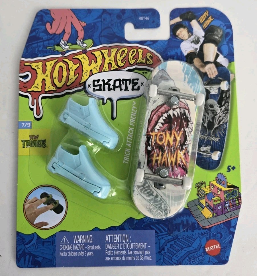 Hot Wheels Skate Tony Hawk Trick Attack Frenzy Rare Fingerboard Skateboard 2023
