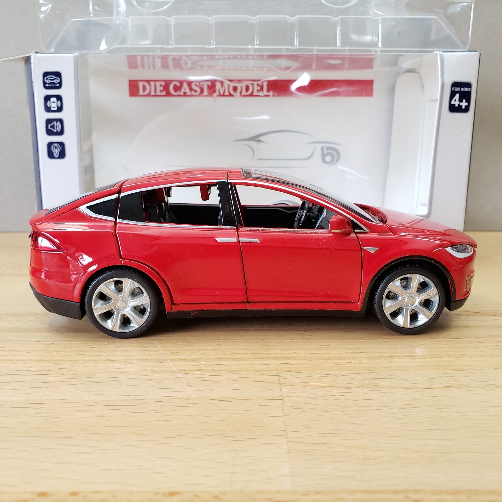 Proswon 2016-2017 Tesla Model X 90D Diecast 1:32 Working Lights & Sound