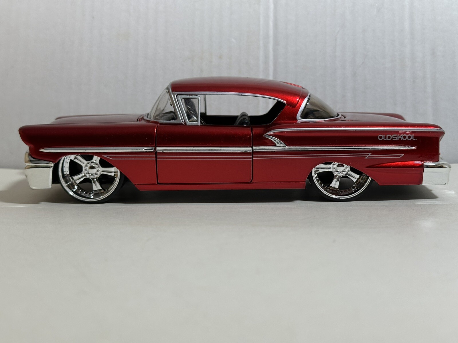 JADA DUB 1958 CHEVY IMPALA CANDY RED 1:24 DIECAST MODEL CAR NEW NO BOX