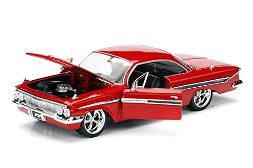 Diecast Car 1:24 Scale Red Opening Doors Hood Trunk Movie Decoration Impala