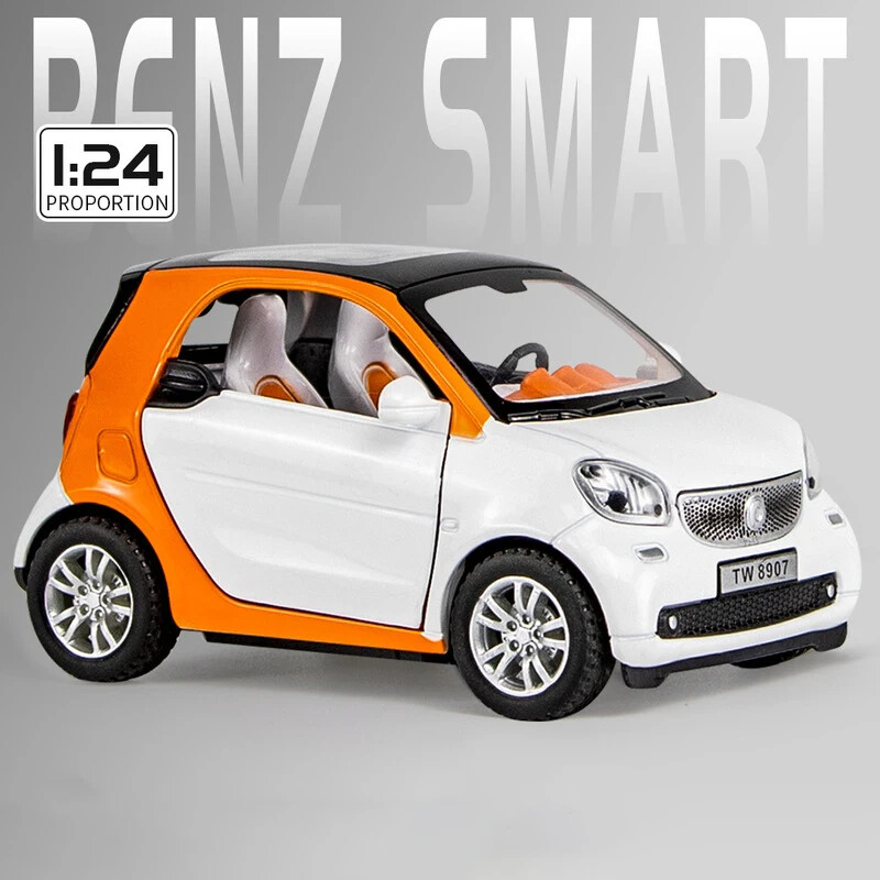 1:24 Car Smart Fortwo Alloy Metal Diecast Vehicle Toy Car Model Metal Car Toys