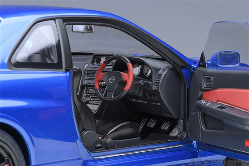 AUTOart 1/18 Nissan NISMO R34 GT-R Z-tune Blue Diecast Car Model 77462