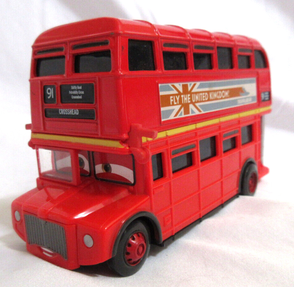 Disney Pixar Cars Fly the United Kingdom #1951AZ Double Decker Trafalgear 91 EUC