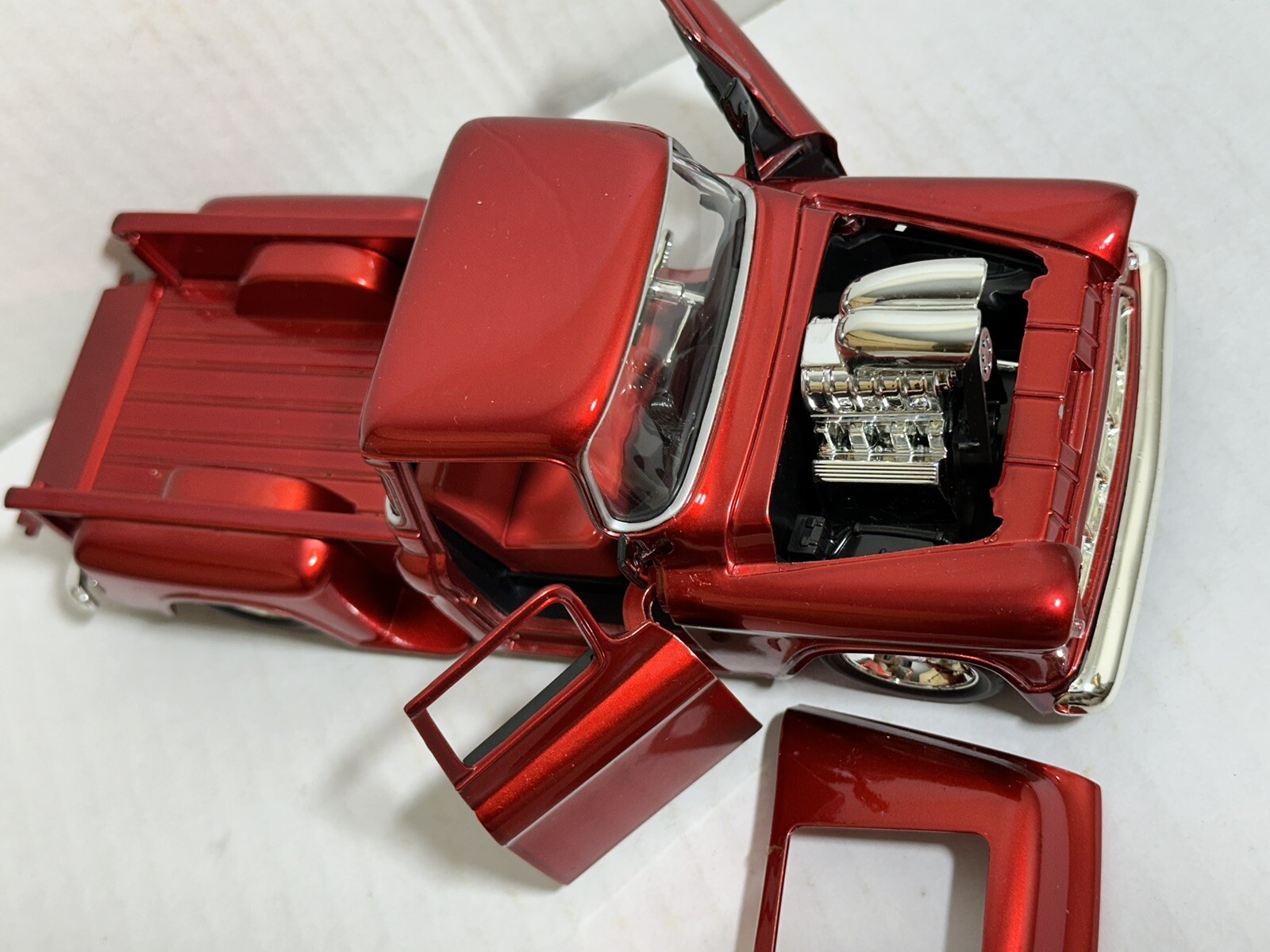JADA BTM 1955 CHEVY STEPSIDE PICKUP TRUCK RED 1:24 DIECAST BLOWER NEW NO BOX