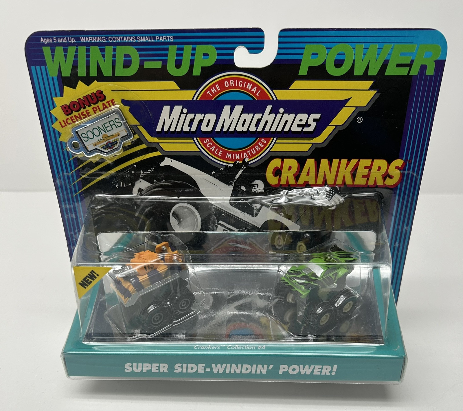 1990 Micro Machines Crankers Collection #4 Wind-Up Power-APC & 65’ Mustang (NEW)