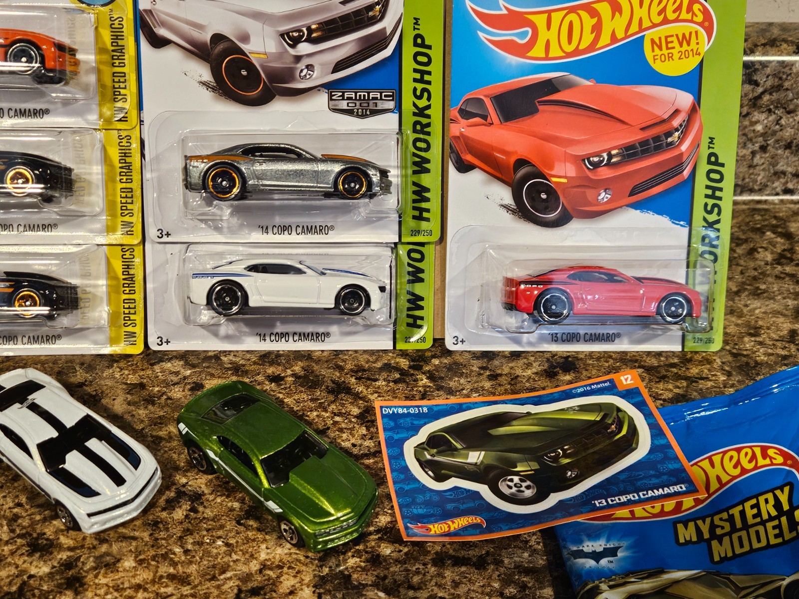 Hot Wheels Lot of 12 2014 2013 COPO Camaro Chevy Mystery Zamac Fram Red ’14 ’13