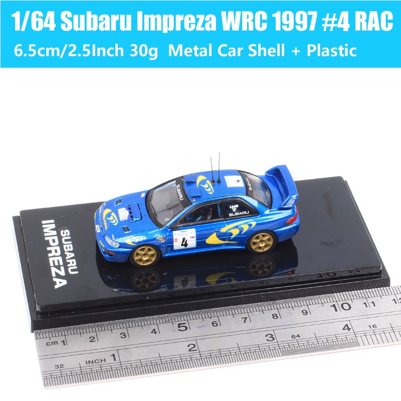 1/64 Scale Subaru Impreza WRC #3 #4 #8 RAC Rally 1997 Model Car Toy Hobby Japan