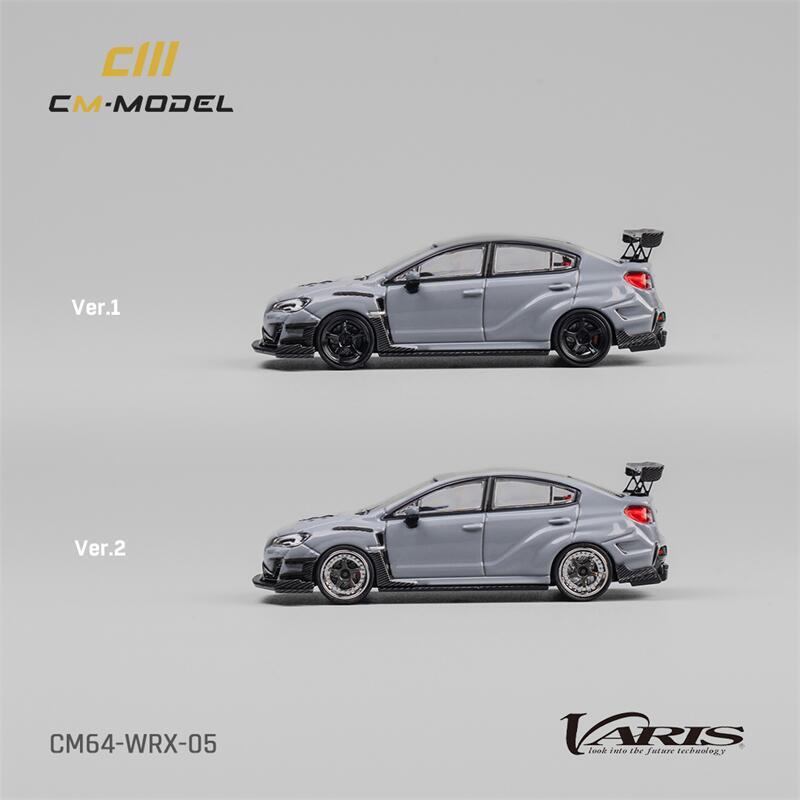 CM MODEL 1:64 STI/WRX Varis Widebody 1.0/2.0 Gray Diecast Model Car