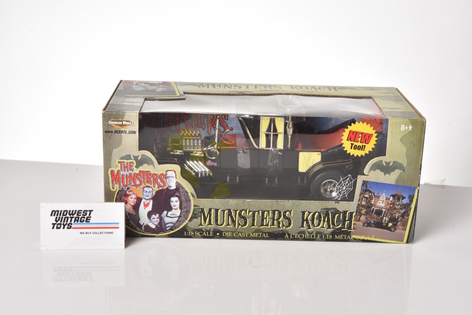 ERTL AMERICAN MUSCLE THE MUNSTERS KOACH 1:18 DIE CAST CAR REPLICA NEW – #36