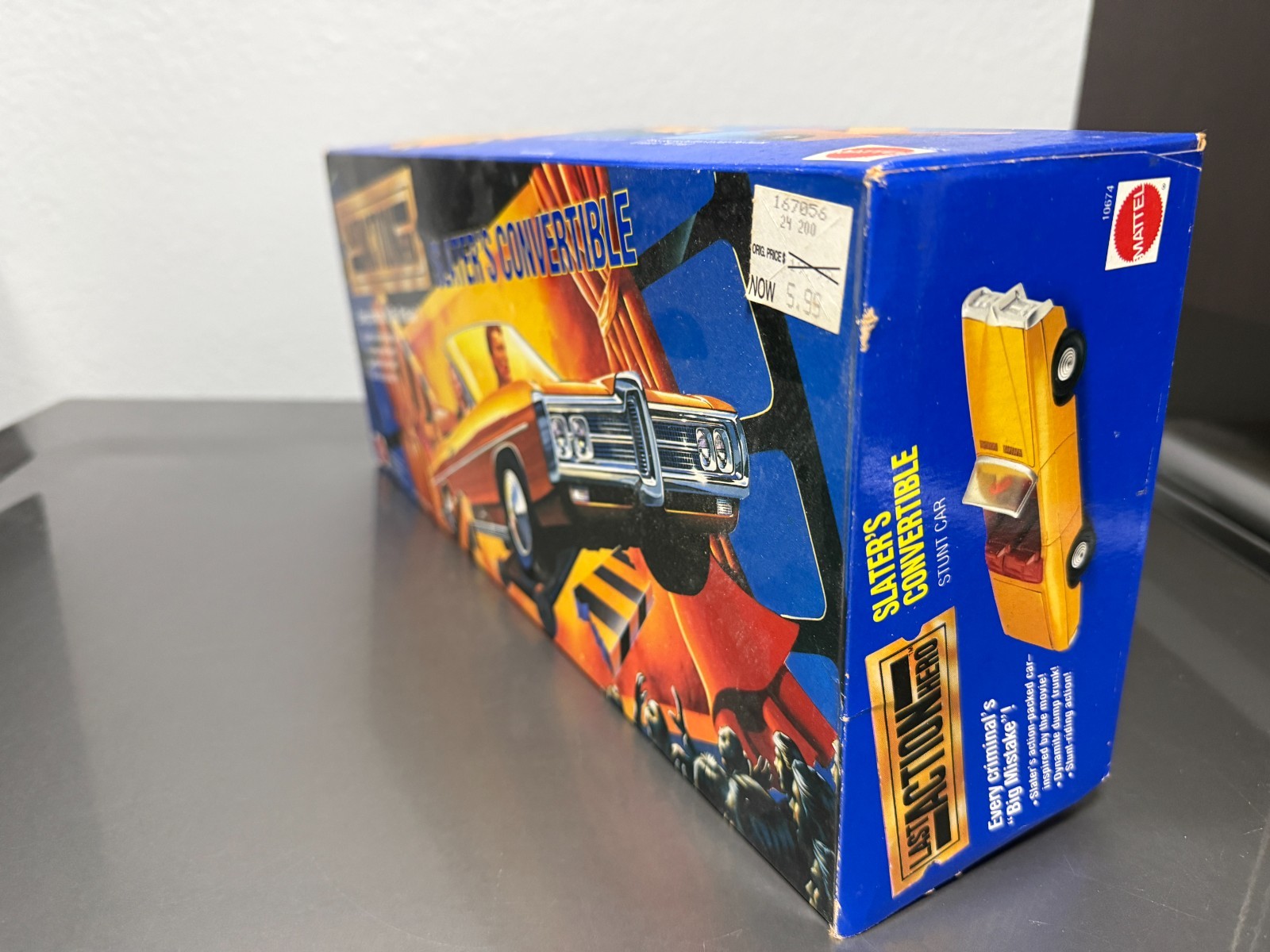 1993 MATTEL LAST ACTION HERO SLATER’S CONVERTIBLE STUNT CAR FACTORY SEALED